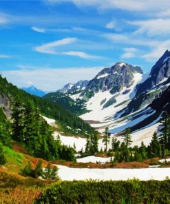 North Cascades National Park Landscape paint by numbers