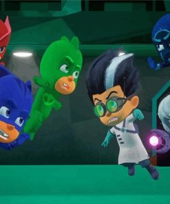 PJ Masks Animation Characters paint by numbers