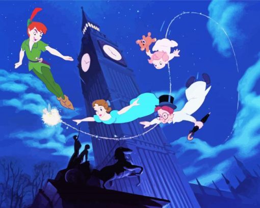 Peter Pan And Friends In London paint by numbers