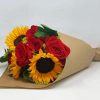 Red Roses And Sunflowers Bouquet paint by numbers