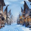 Snowy Diagon Alley paint by numbers