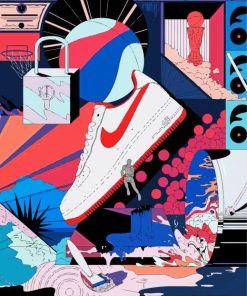 The Nike Air Force Art paint by numbers