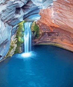 Waterhole And Waterfall paint by numbers