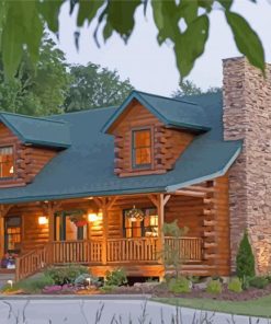 Aesthetic Log Home Paint by numbers