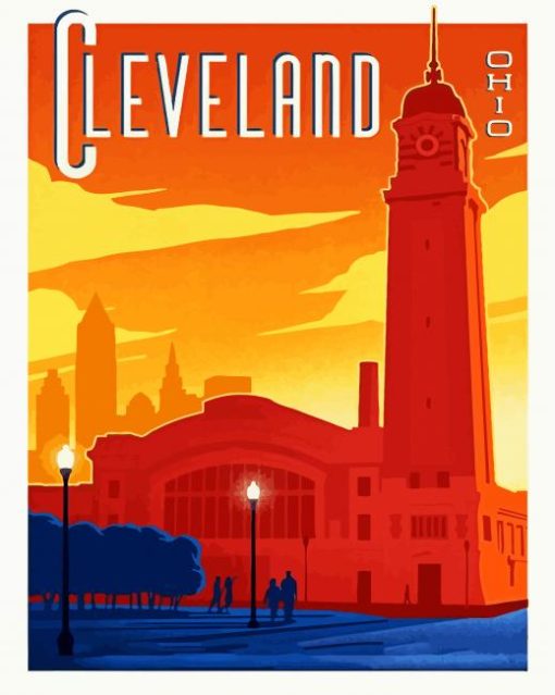 Cleveland Poster paint by numbers