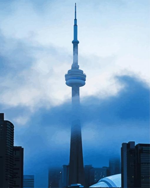 Cn Tower In Toronto paint by numbers
