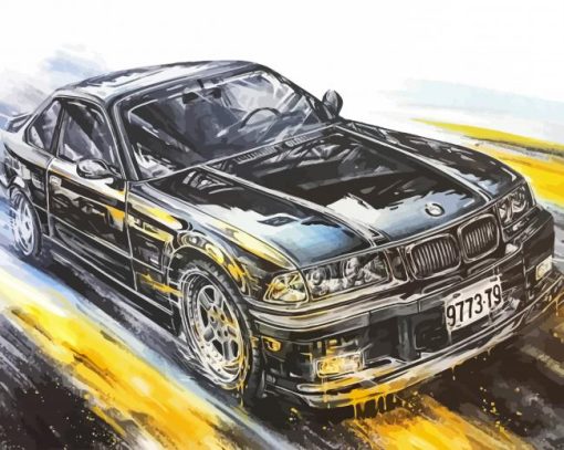 Luxury BMW E36 Art paint by numbers