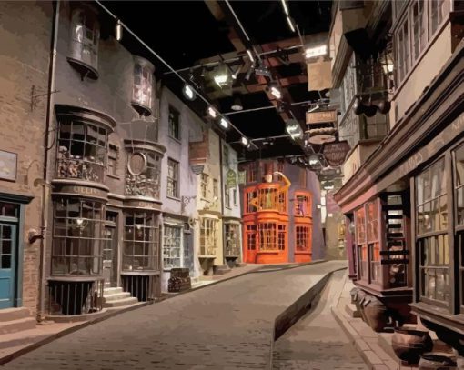 Diagon Alley Harry Potter paint by numbers