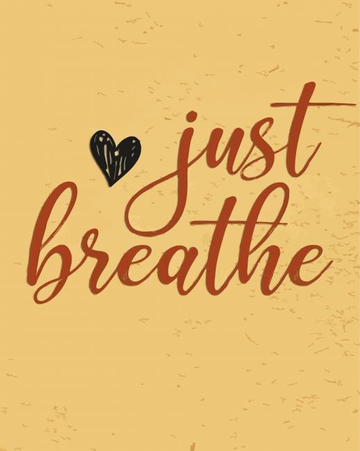 Just Breathe Quote paint by numbers