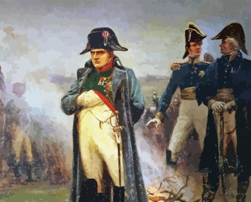 Napoleon In Waterloo Battle paint by numbers