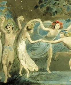 Oberon Titania And Puck With Fairies Dancing paint by numbers