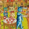 Psychedelic Cats paint by numbers