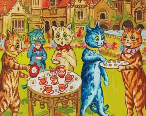 Psychedelic Cats paint by numbers