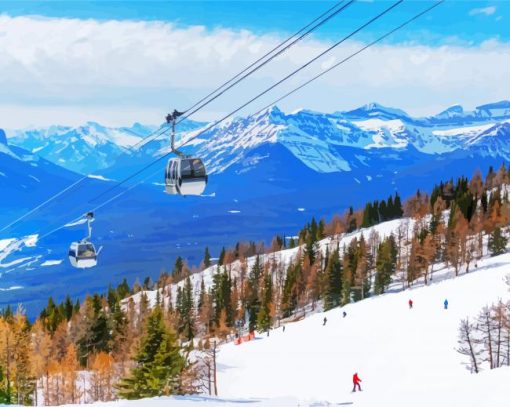 Ski Resorts In Canada paint by numbers