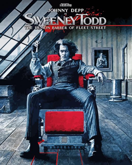 sweeney todd movie poster paint by number