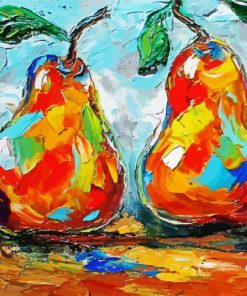 Abstract Three Pears paint by numbers