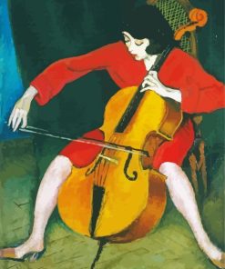 Woman Playing The Cello paint by numbers