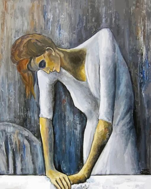 Woman Ironing By Pablo Picasso paint by numbers
