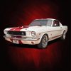 66 ford mustang car art paint by number