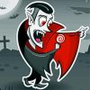 Cartoon Vamprire Dracula paint by numbers