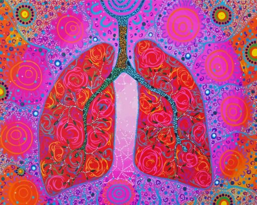 Colorful Lungs Art paint by number