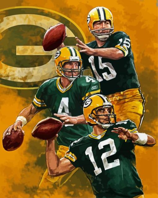 Green Bay Packers Players paint by numbers