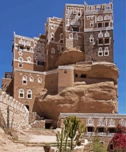 Stone House Yemen paint by numbers