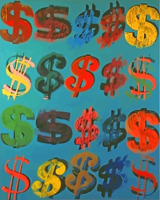 Andy Warhol Dollar Sign paint by numbers