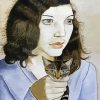 girl with a kitten by Lucian Freud paint by numbers