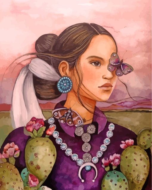 Navajo Woman paint by numbers