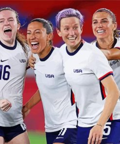 uswnt team paint by number