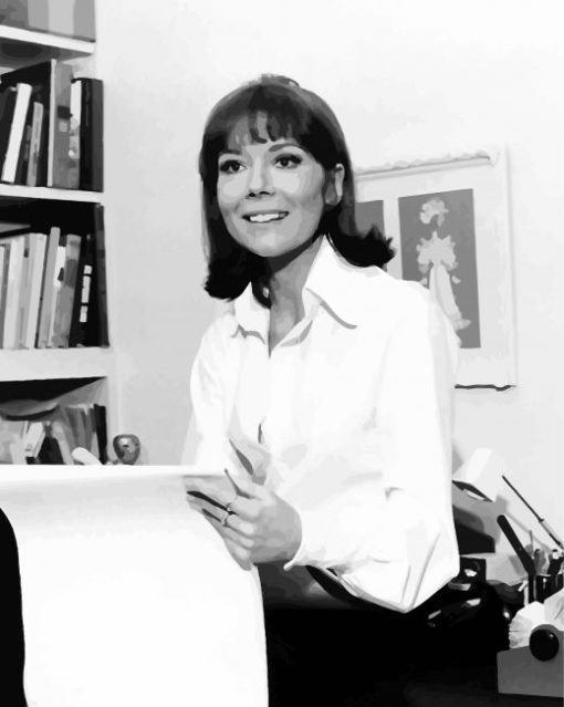 young Diana Rigg paint by number