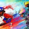 Speed Skating paint by numbers