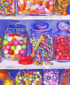 Candy Store Illustration paint by numbers