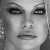 Monochrome Pamela Anderson paint by numbers