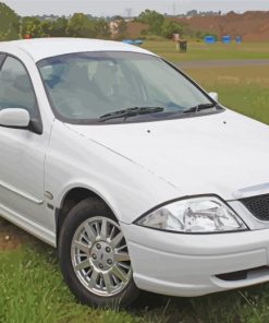 White Ford Falcon paint by numbers