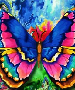 Abstract Butterfly paint by numbers