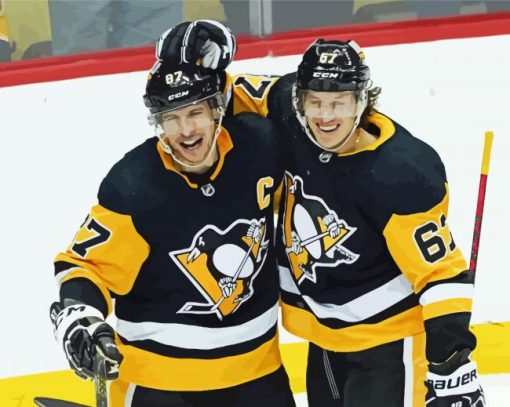 Pittsburgh Penguins Players paint by numbers