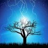 Aesthetic Lightning Tree paint by numbers