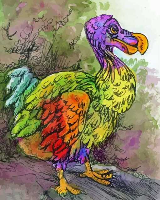 Colorful Dodo paint by numbers