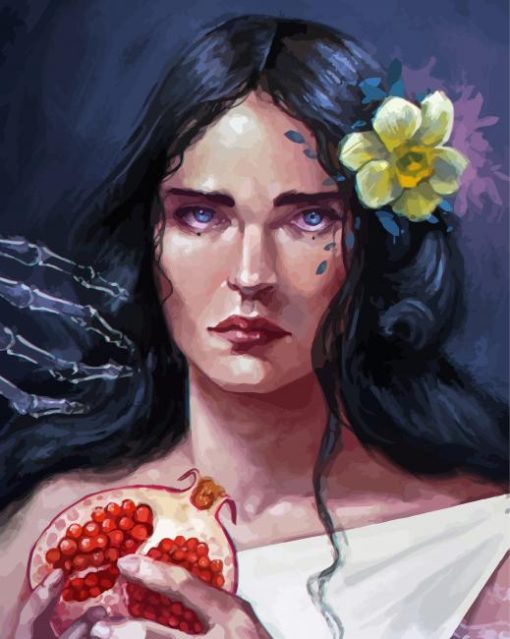 Sad Persephone paint by numbers
