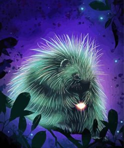 Adorable Porcupine Art paint by numbers