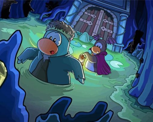 Club Penguin paint by numbers