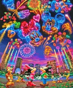 Disney Fireworks paint by numbers