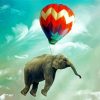Flying Elephant paint by numbers
