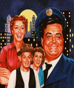 The Honeymooners Sitcom paint by numbers