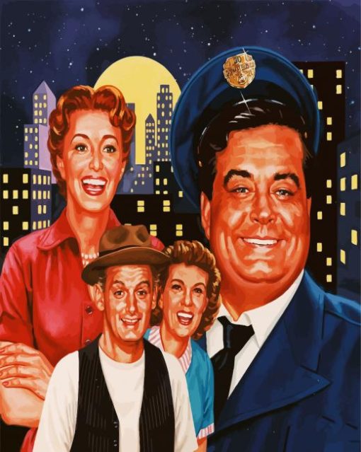 The Honeymooners Sitcom paint by numbers
