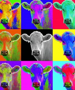 Pop Art Cow paint by numbers