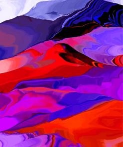 Colorful Abstract Hills paint by numbers