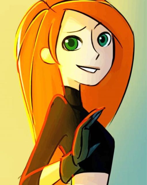 Cute Kim Possible Paint By Numbers - Canvas Paint by numbers